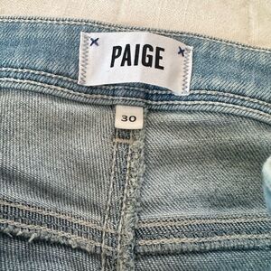 Paige jeans light wash hoxton slim. Worn once. Size 30